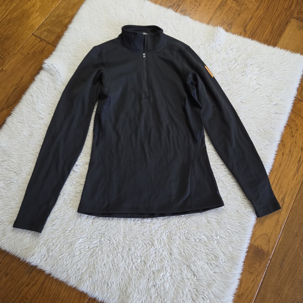 Arc'teryx Phase AR Zip Neck Shirt Women's Small Base Layer Long Sleeve Black